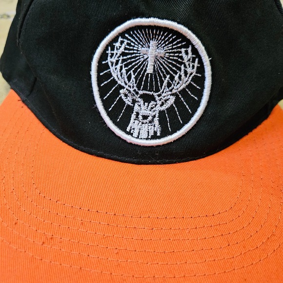 Jagermeister Black & Orange Baseball Cap Hat Snapback Jager Shot One Size - Picture 2 of 5